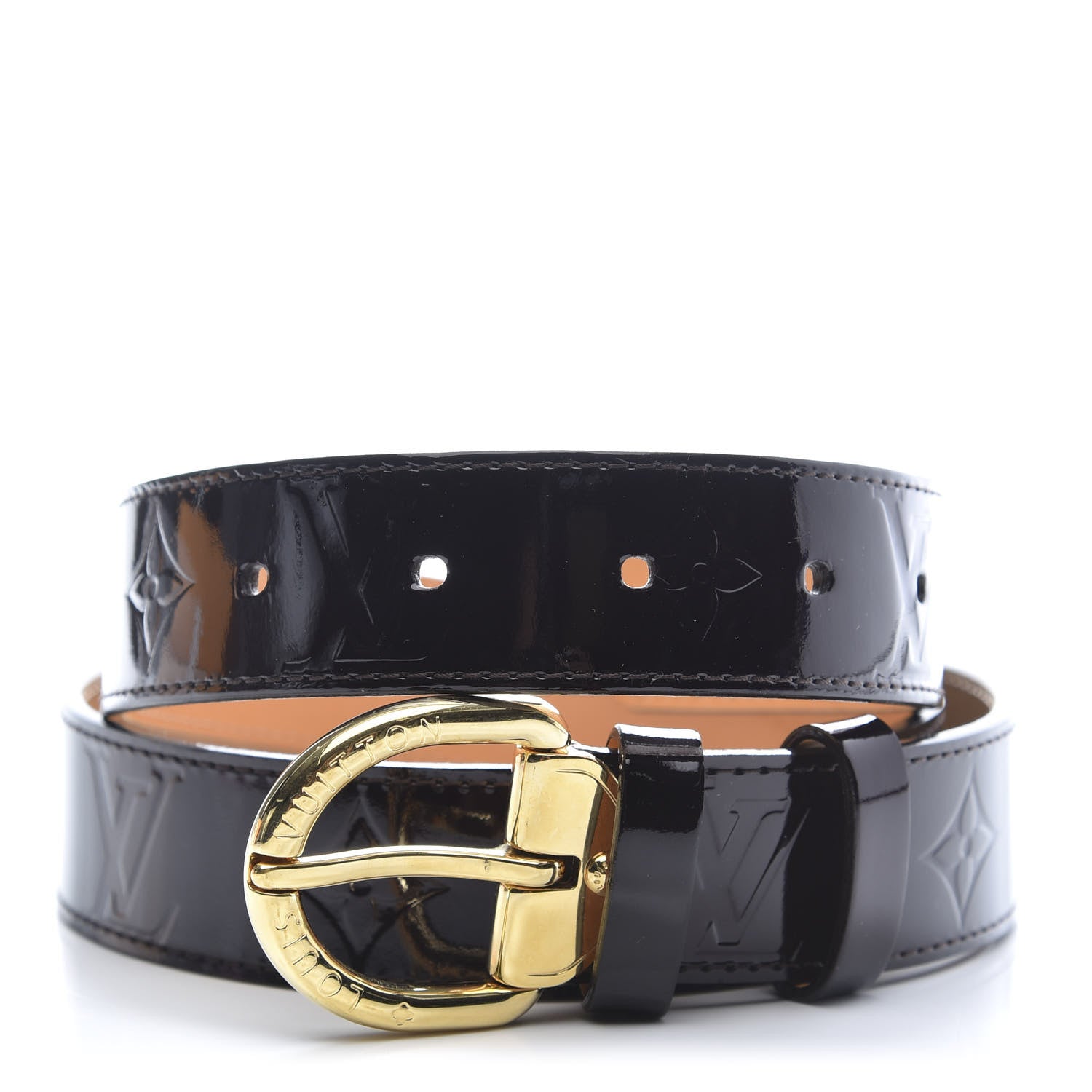 Louis Vuitton Vernis Ceinture 30mm Belt 80 32 Amarante 3 of 7