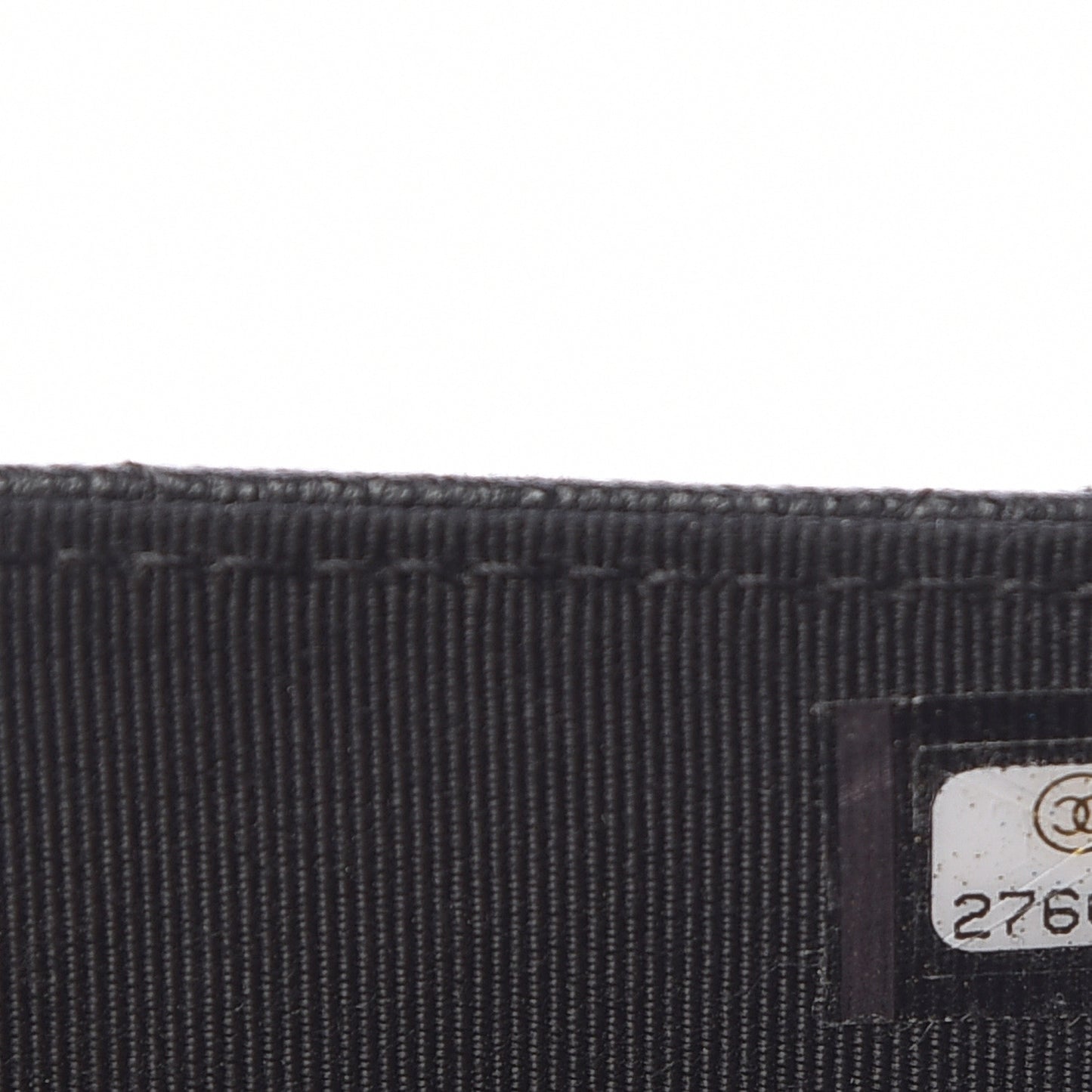 Caviar Quilted CC Box Strap Pouch Black