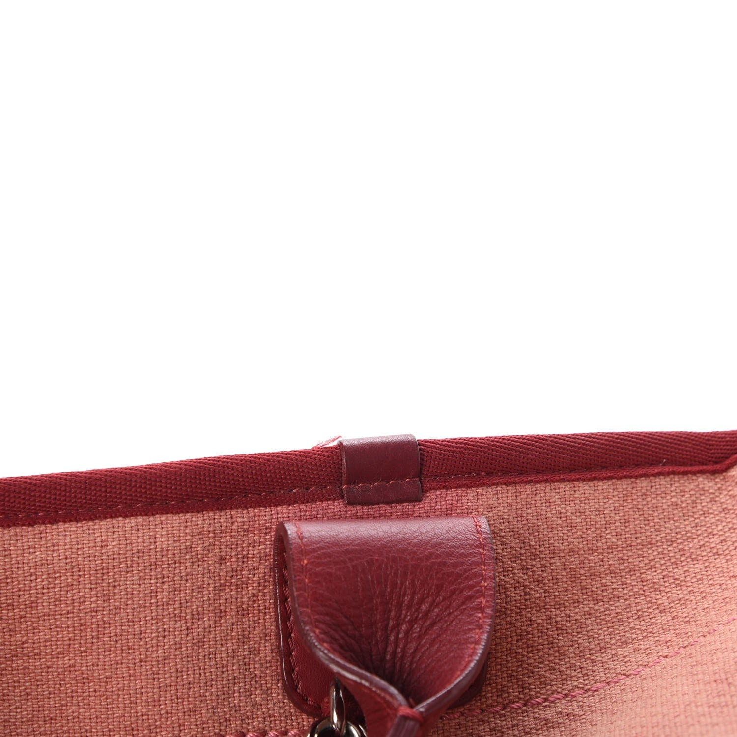 Chanel Canvas Large Deauville Tote Red 9 of 11