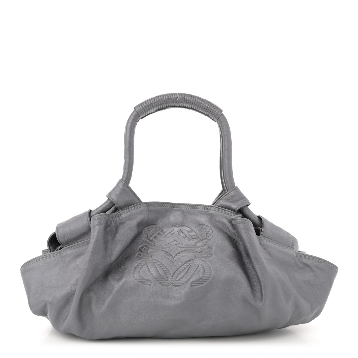 Metallic Sheepskin Bolso Mistral Bag Silver