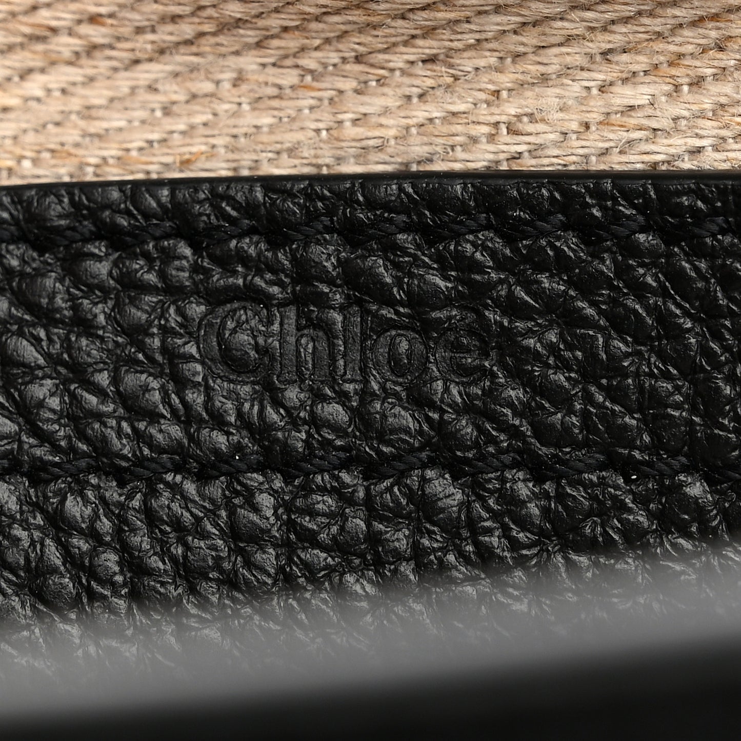 Grained Calfskin Small Marcie Saddle Bag Black