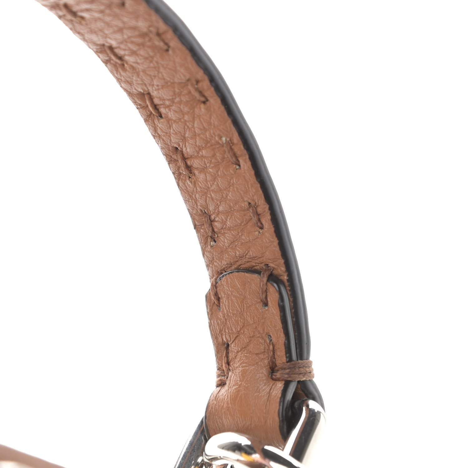 Fendi Cuoio Romano Selleria Bi-Color Mini Peekaboo Iconic Satchel Mou Milk 13 of 14