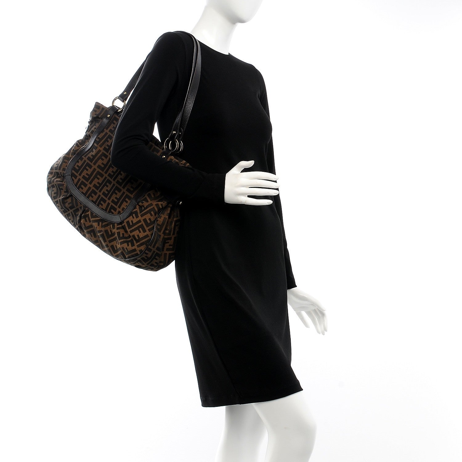 Fendi Zucca Large Chef Shopper Tote Tobacco 2 of 9