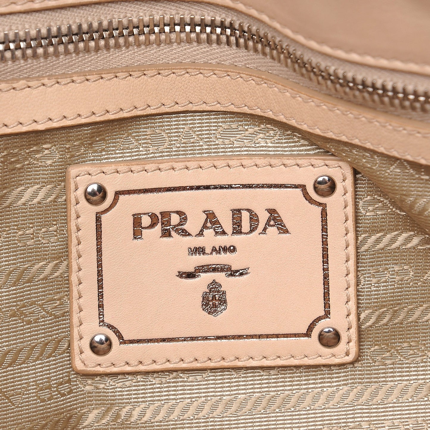 Nappa Gaufre Tote Ecru