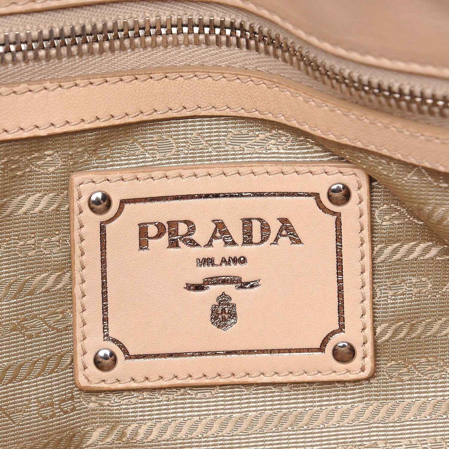 Prada Nappa Gaufre Tote Ecru 6 of 8