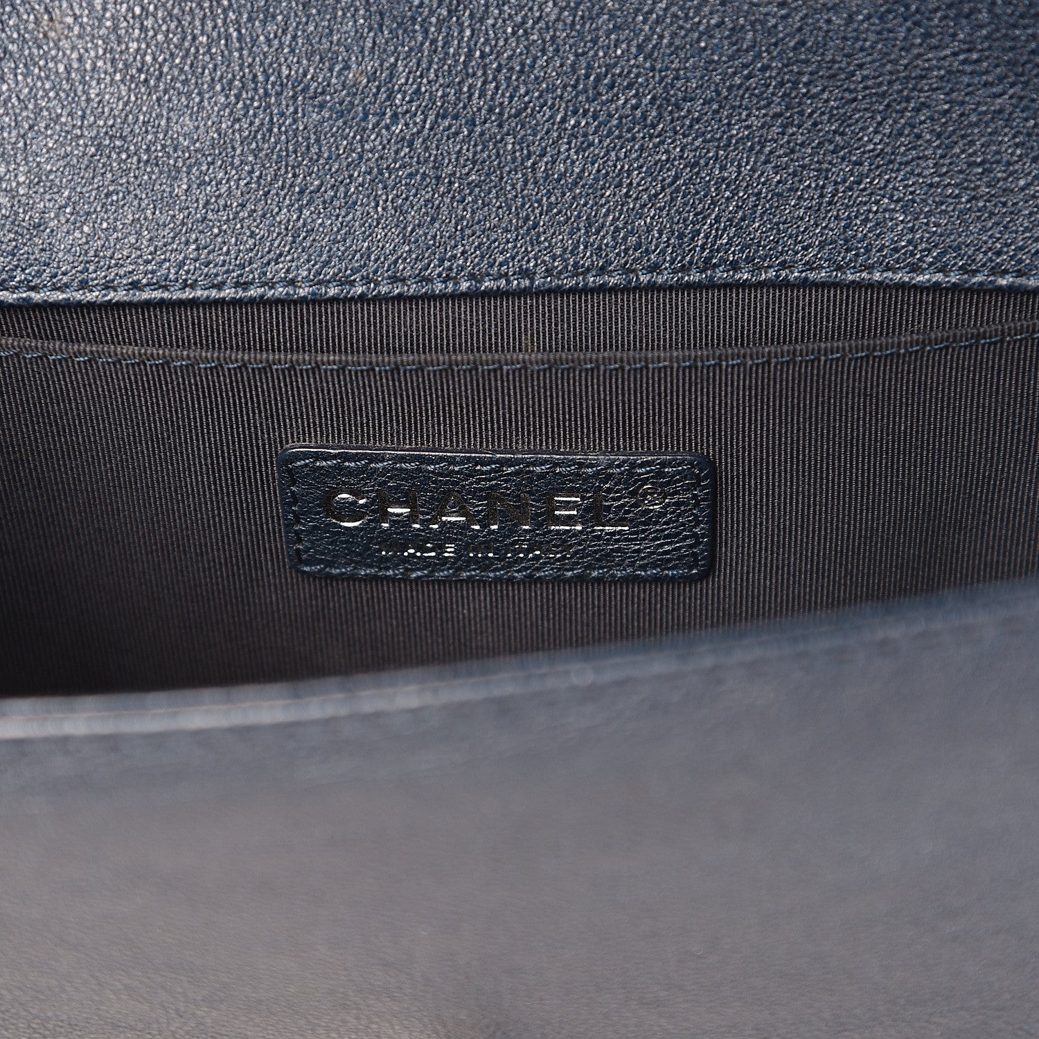 Chanel Metallic Calfskin Quilted Small Boy Flap Blue 5 of 10