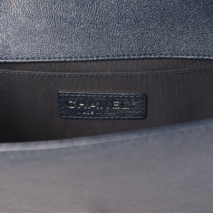 Chanel Metallic Calfskin Quilted Small Boy Flap Blue 5 of 10