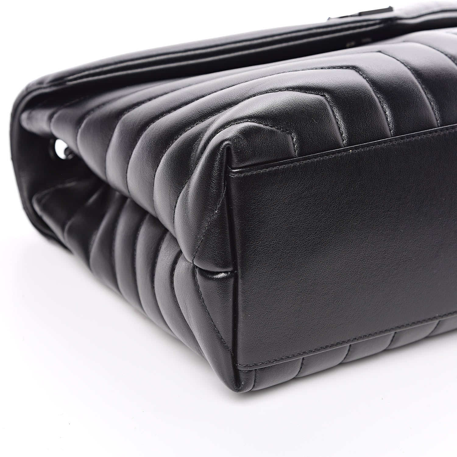 Saint Laurent Calfskin Y Quilted Monogram Medium Loulou Chain Satchel Black 8 of 10
