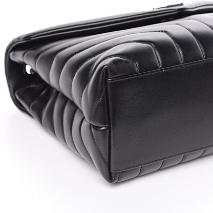 Saint Laurent Calfskin Y Quilted Monogram Medium Loulou Chain Satchel Black 8 of 10