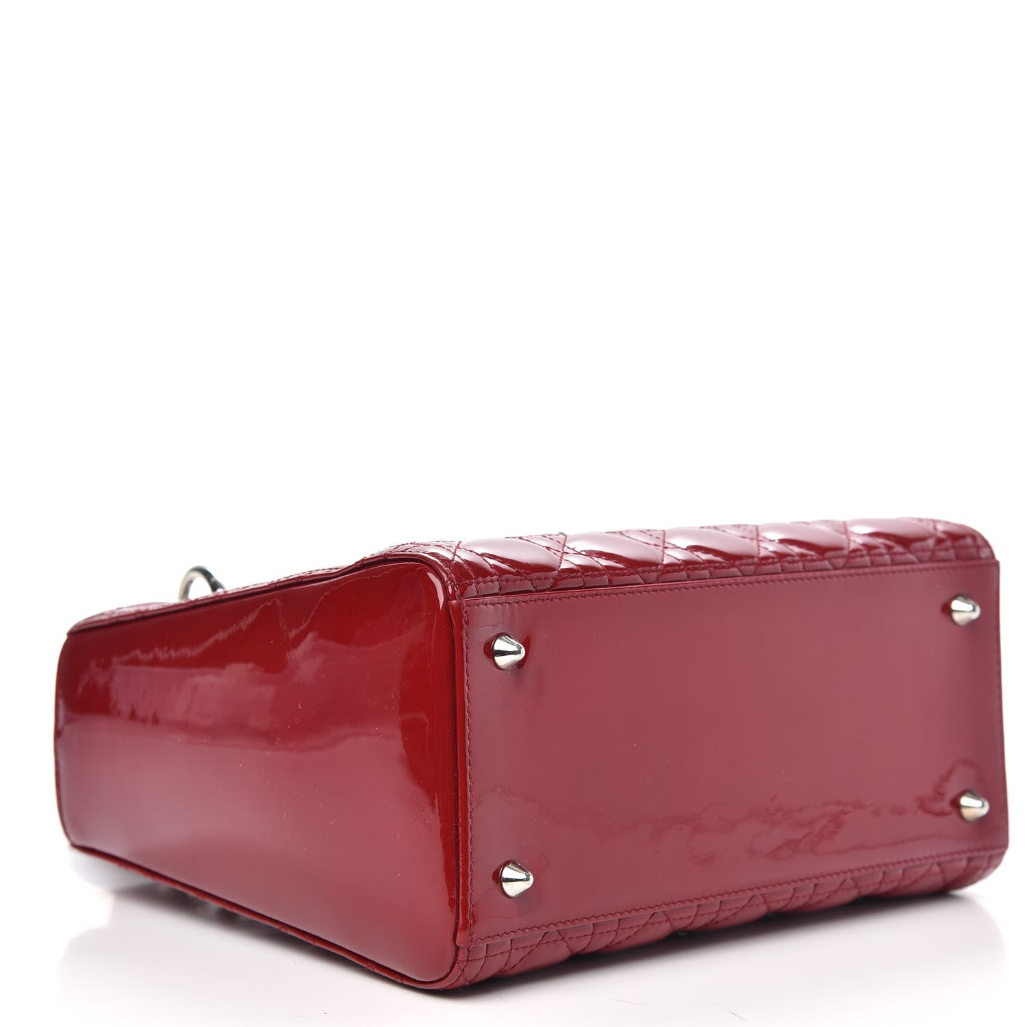 Christian Dior Patent Cannage Medium Lady Dior Red 4 of 10