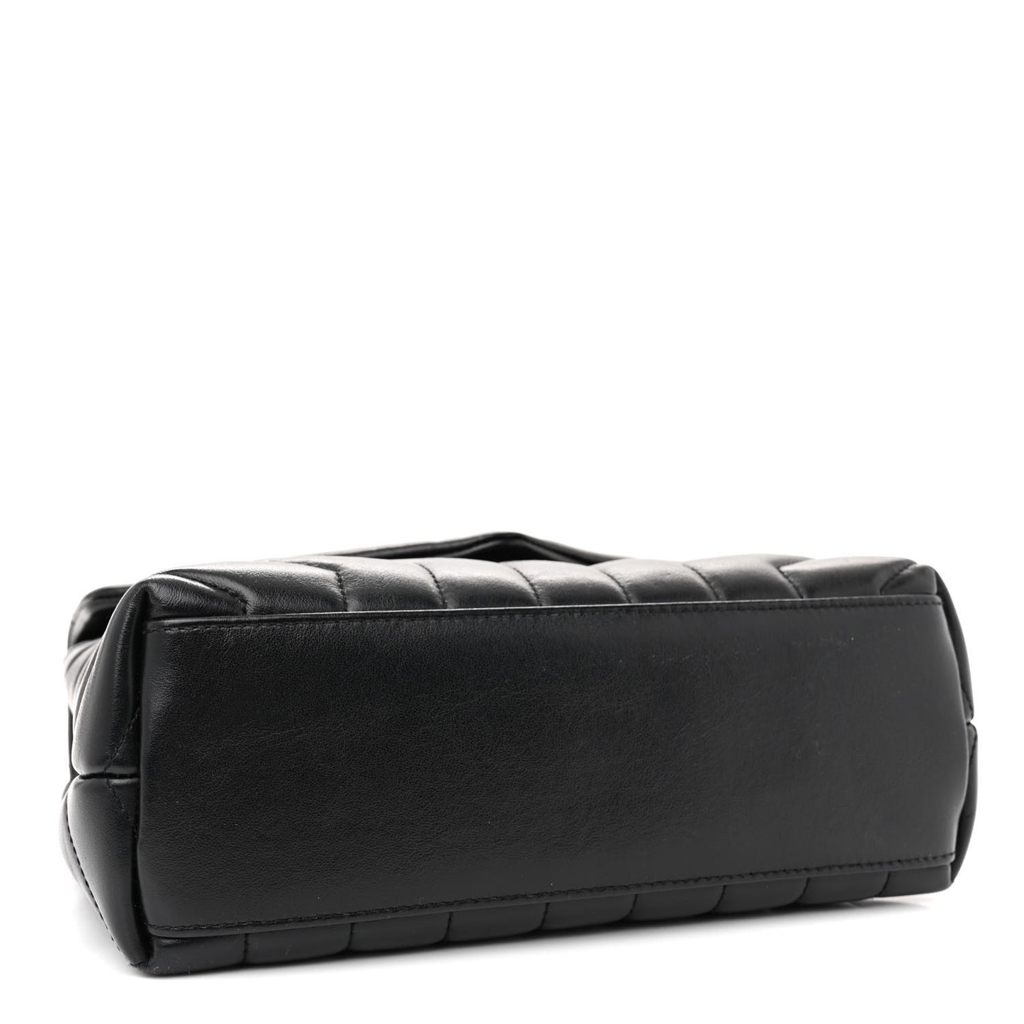 Calfskin Y Quilted Monogram Small Loulou Chain Satchel Black