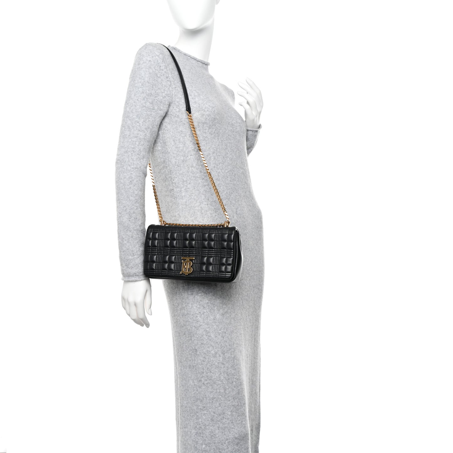 Lambskin Quilted Small Lola Bag Black