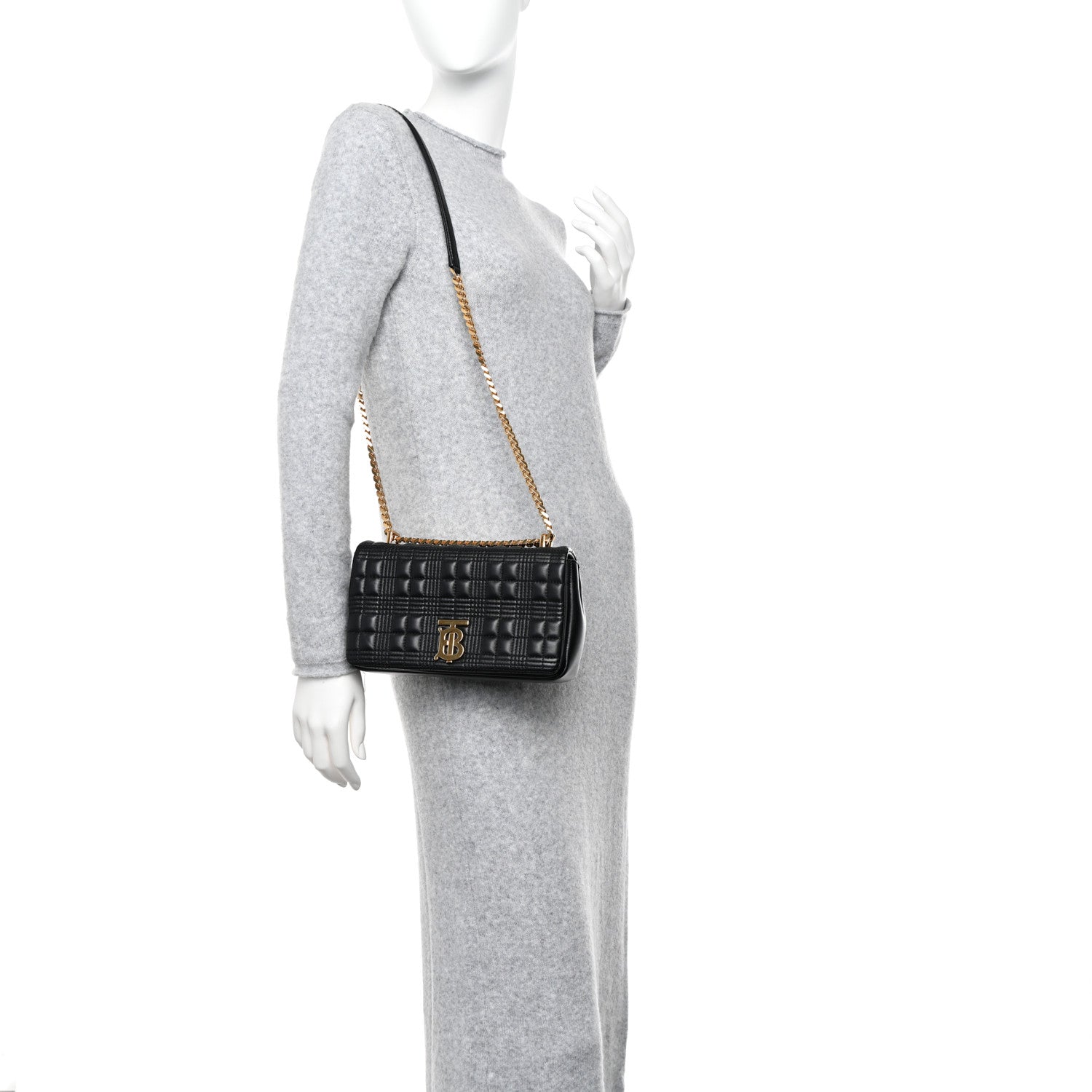 Burberry Lambskin Quilted Small Lola Bag Black 2 of 11