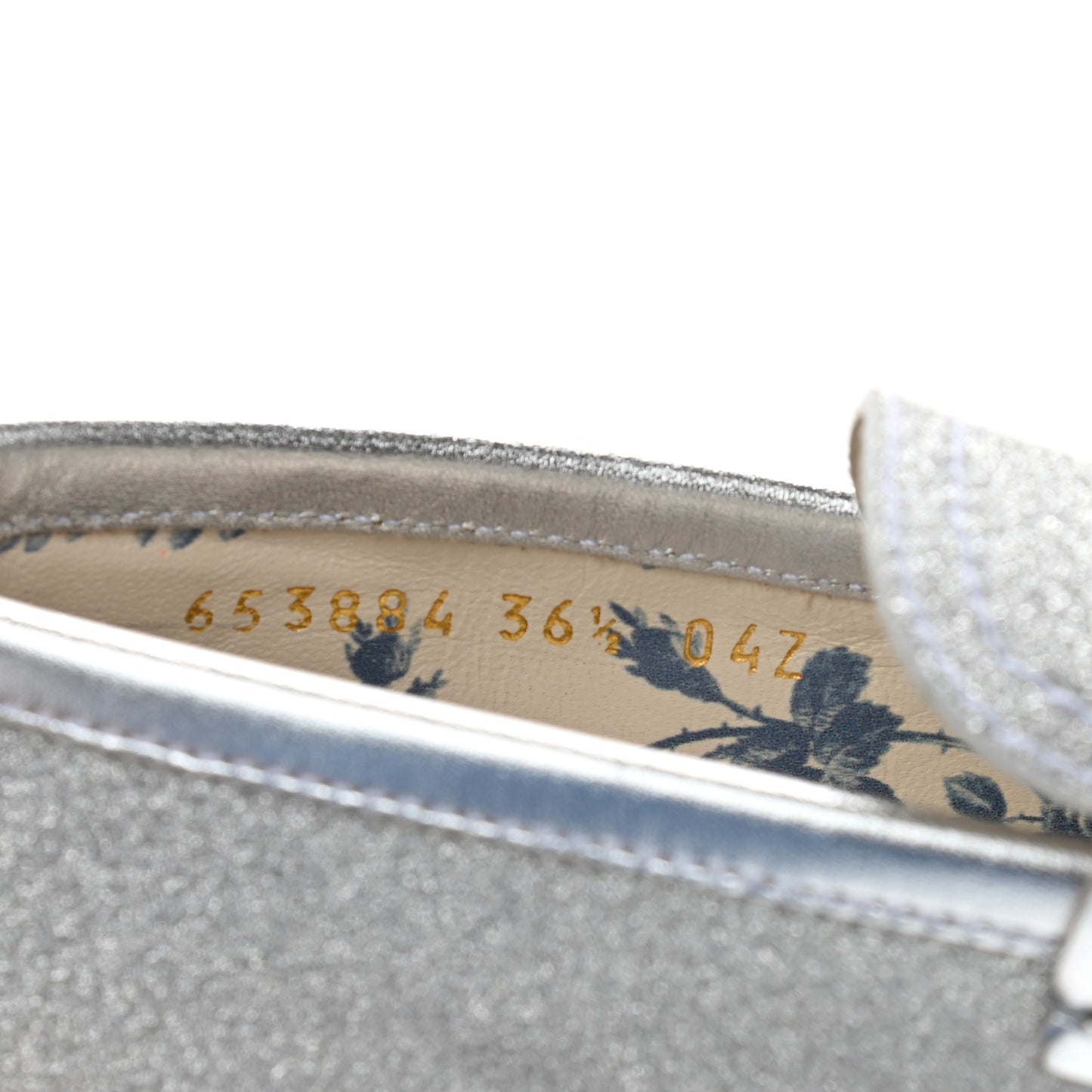 Mini Diamond Storm Silk Calfskin Womens Harald Horsebit 25mm Platform Loafers 36.5 Silver