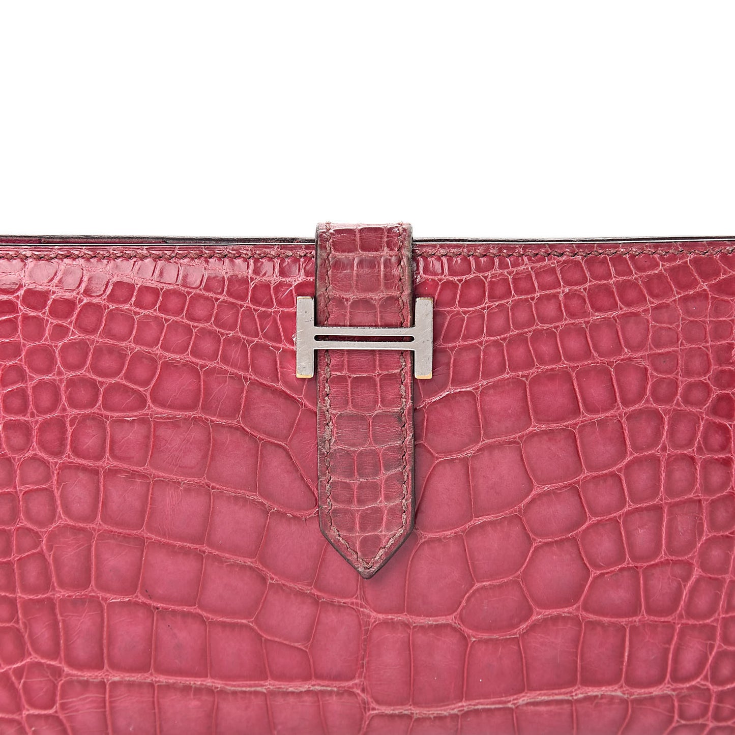 Shiny Alligator Bearn Wallet Fuchsia