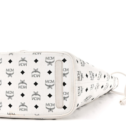 MCM Visetos Medium Liz Reversible Shopper Tote White 14 of 16