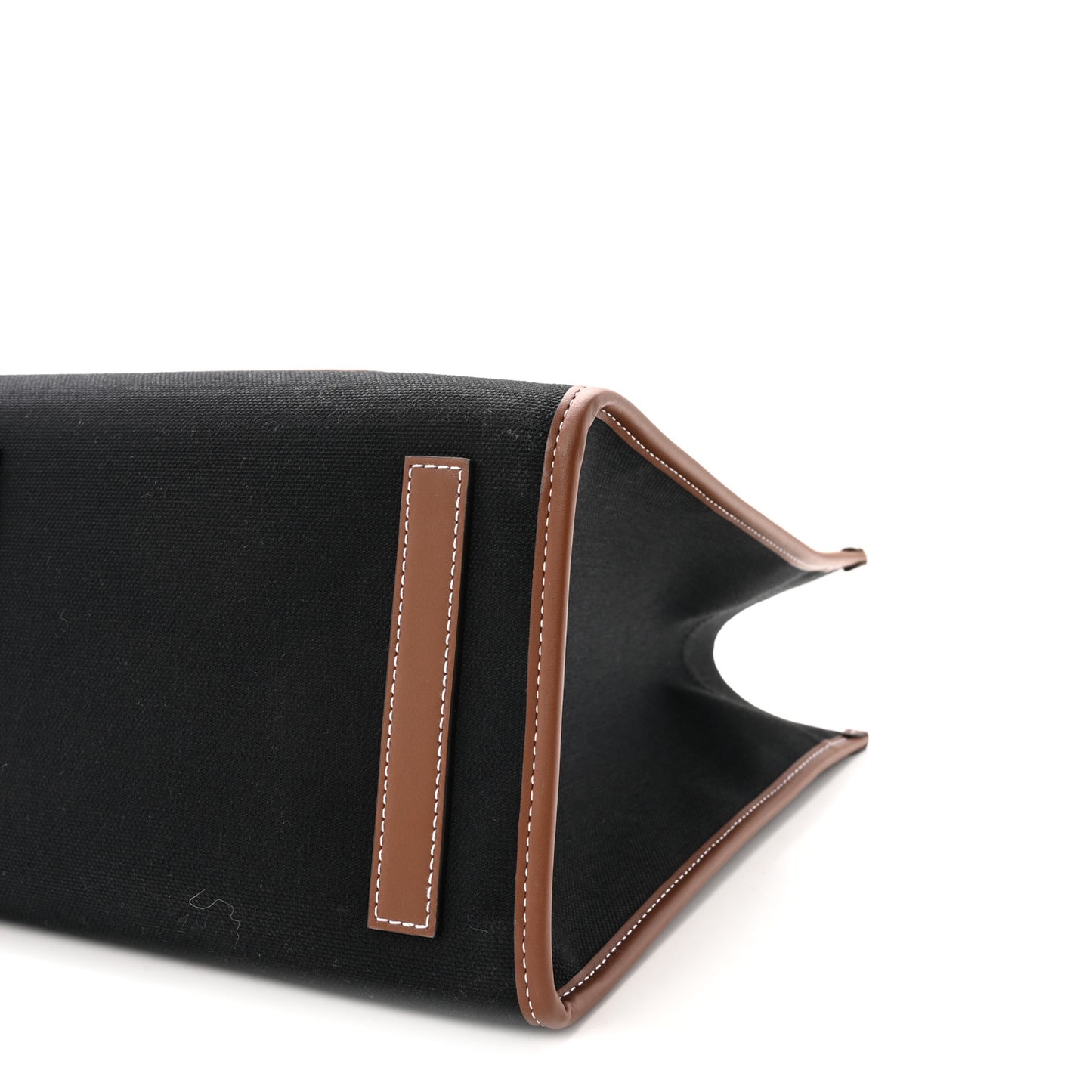 Canvas Smooth Calfskin Medium Two Tone Freya Tote Black Tan