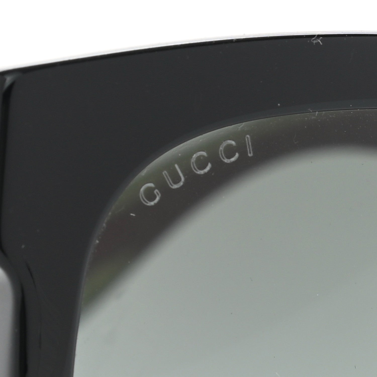 Gucci Acetate Square Frame Web Glitter Sunglasses GG0034S Black Green 5 of 8