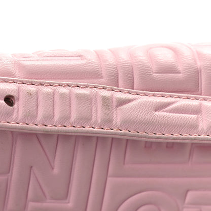 Fendi Nappa Logo Embossed Baguette Pink 12 of 14