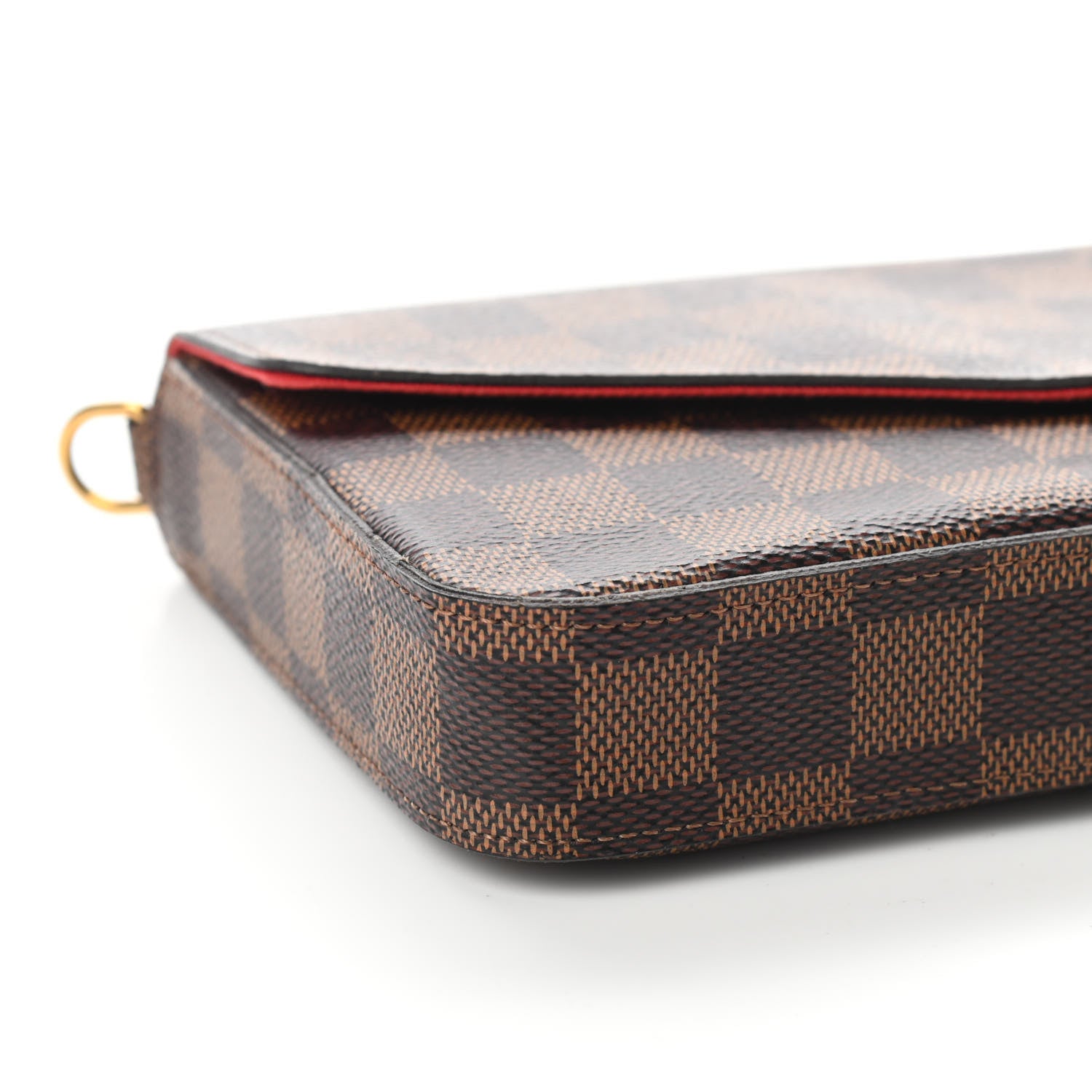 Louis Vuitton Damier Ebene Pochette Felicie Chain Wallet 9 of 10