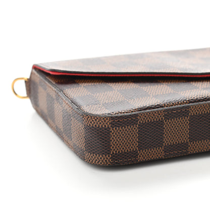 Louis Vuitton Damier Ebene Pochette Felicie Chain Wallet 9 of 10