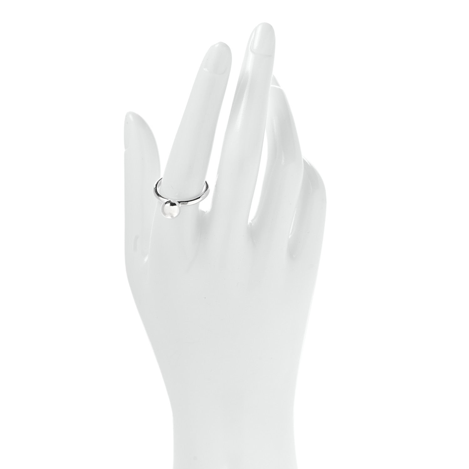 Tiffany Sterling Silver 8mm Hardwear Ball Ring 57 8 2 of 6