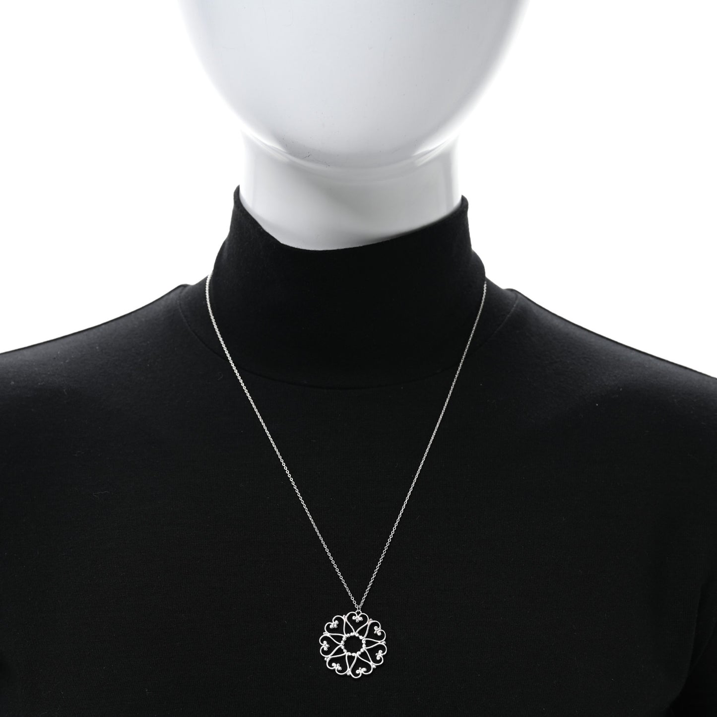 Sterling Silver Paloma Picasso Hearts Medallion Pendant Necklace
