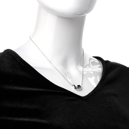 Tiffany Sterling Silver 20mm Elsa Peretti Bean Pendant Necklace 2 of 6