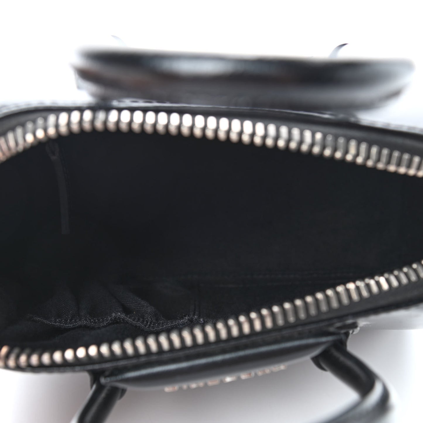Shiny Lord Calfskin Mini Antigona Black