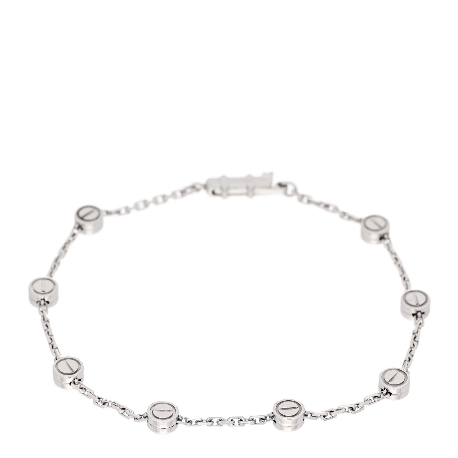 Cartier 18K White Gold LOVE Station Bracelet 1 of 4