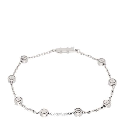 Cartier 18K White Gold LOVE Station Bracelet 1 of 4