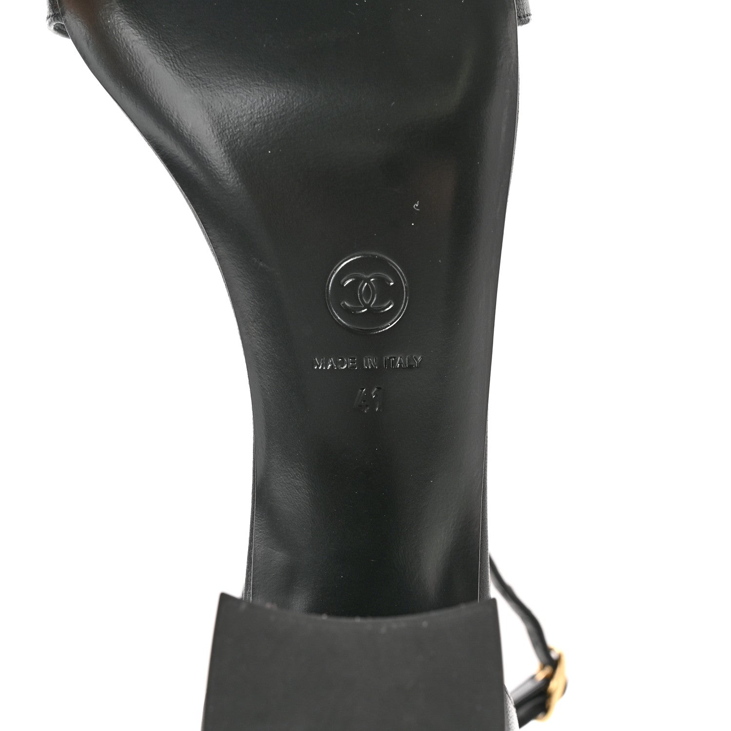 Chanel Lambskin CC Bow Sandals 41 Black 6 of 14