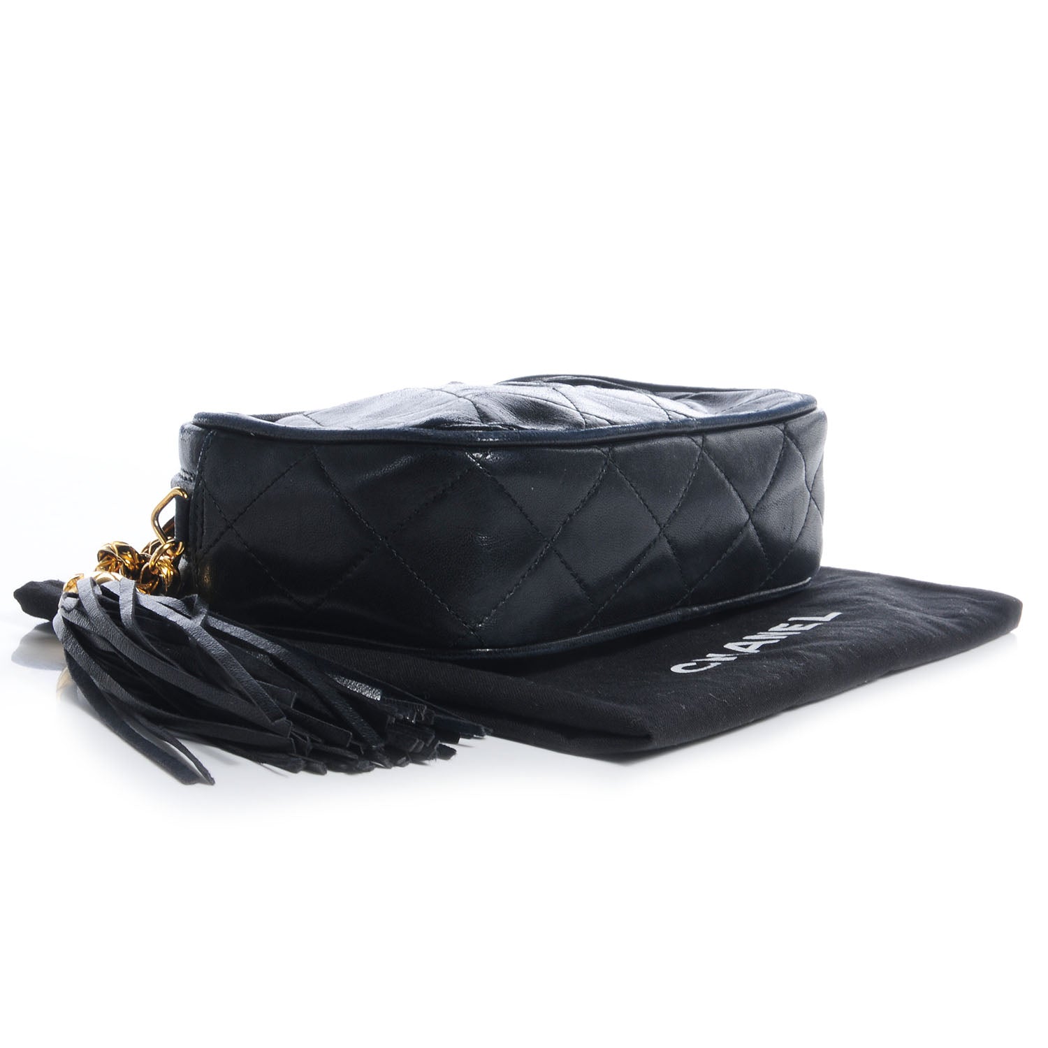 Chanel Lambskin Small Tassel Camera Case Black 3 of 8