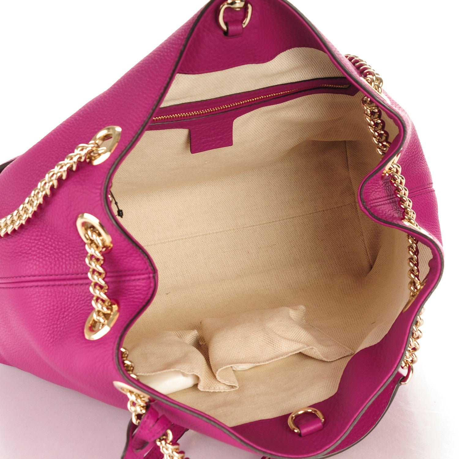 Gucci Cellarius Calfskin Medium Soho Chain Shoulder Bag Bright Bouganville 5 of 7
