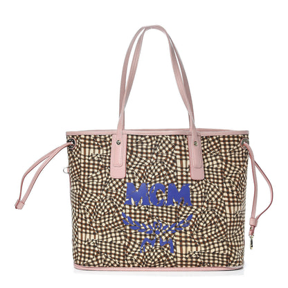 MCM Visetos Medium Liz Reversible Shopper Tote Soft Pink 7 of 12