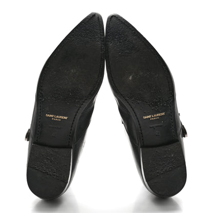 Saint Laurent Calfskin Mens Stan Buckle Ankle Boots 46 Black 5 of 13