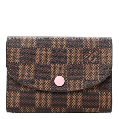 Louis Vuitton Damier Ebene Rosalie Coin Purse Rose Ballerine 1 of 4