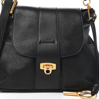 Chloe Grained Lambskin Calfskin Small Lexa Shoulder Bag Black 7 of 9