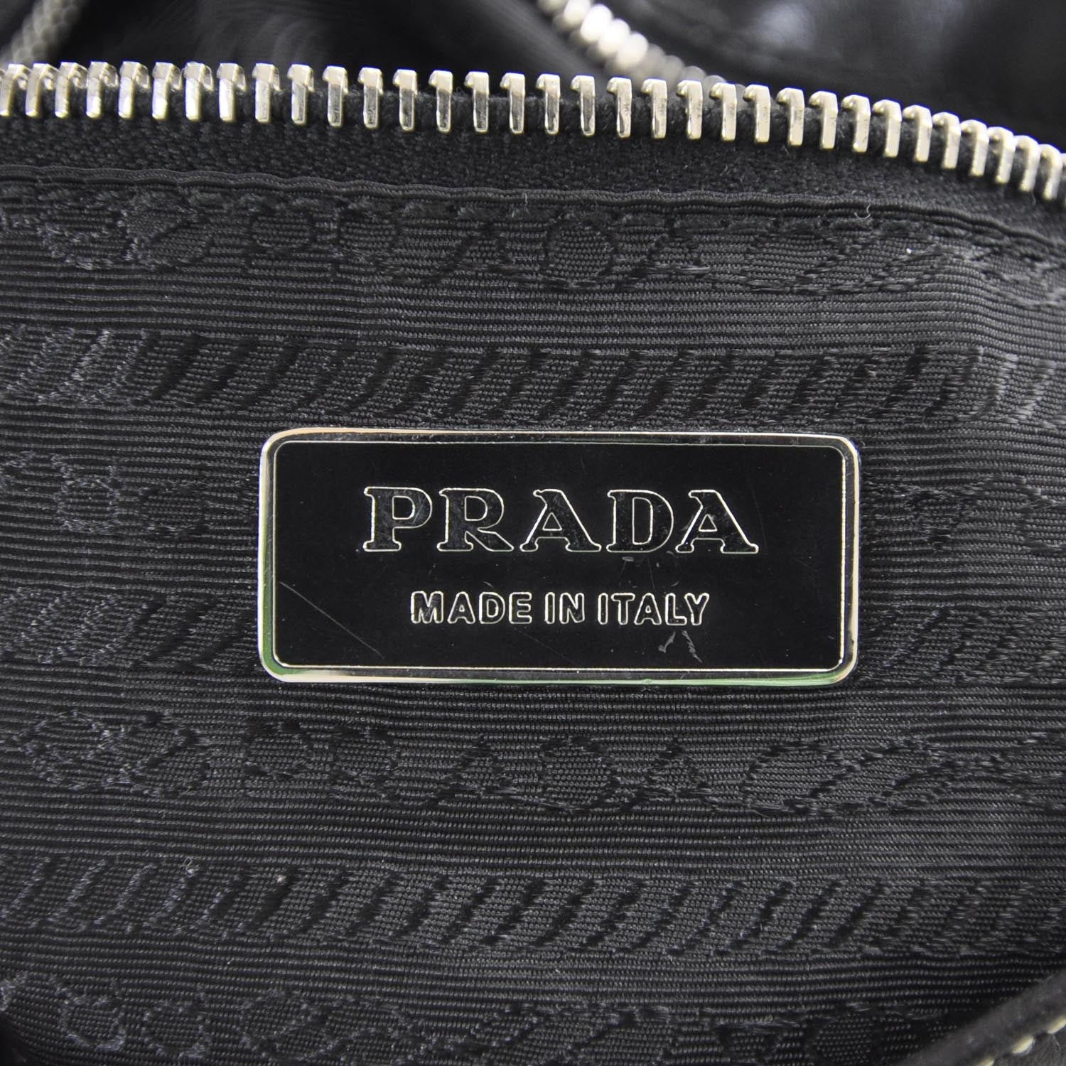 Prada Leather Pushlock Flap Shoulder Bag Black 9 of 9