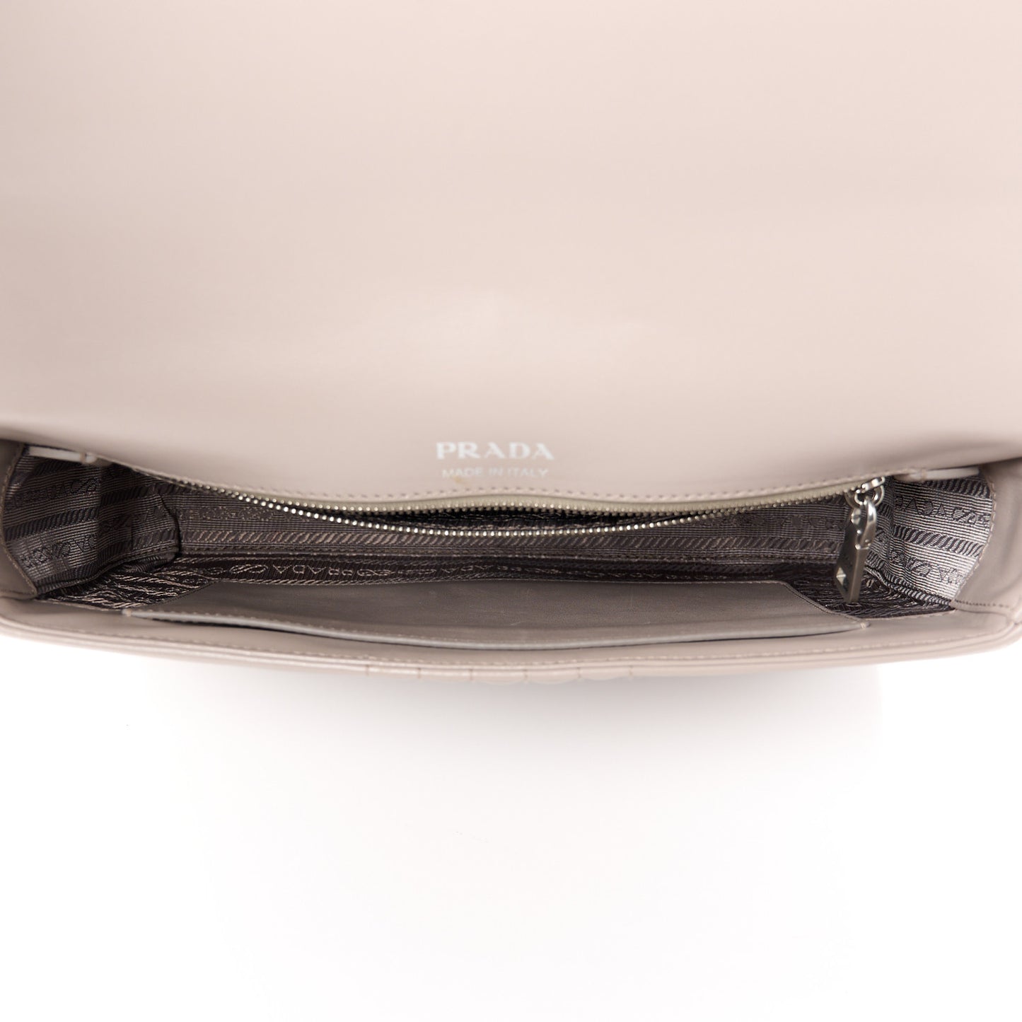 Soft Calfskin Impunture Diagramme Large Chain Flap Shoulder Bag Pomice