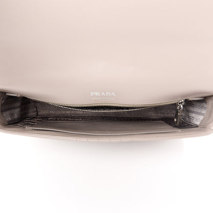 Prada Soft Calfskin Impunture Diagramme Large Chain Flap Shoulder Bag Pomice 5 of 11