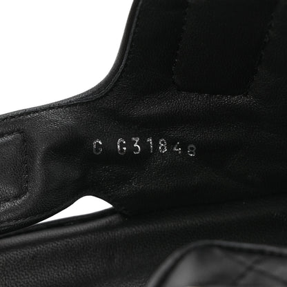 Chanel Grained Calfskin Velcro Dad Sandals 38 Black 8 of 8
