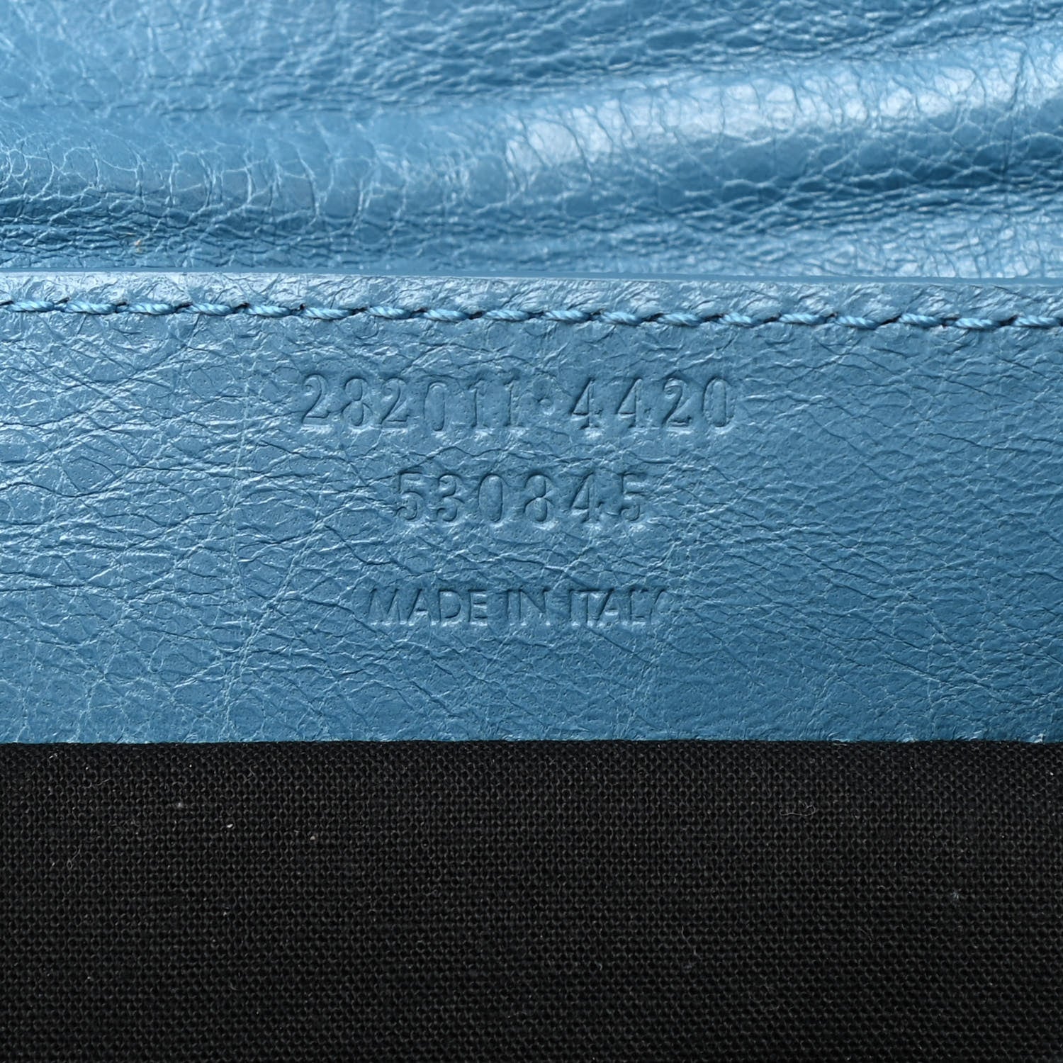 Balenciaga Agneau Giant 12 Silver Hardware Envelope Strap Clutch Bleu Tropical 8 of 14