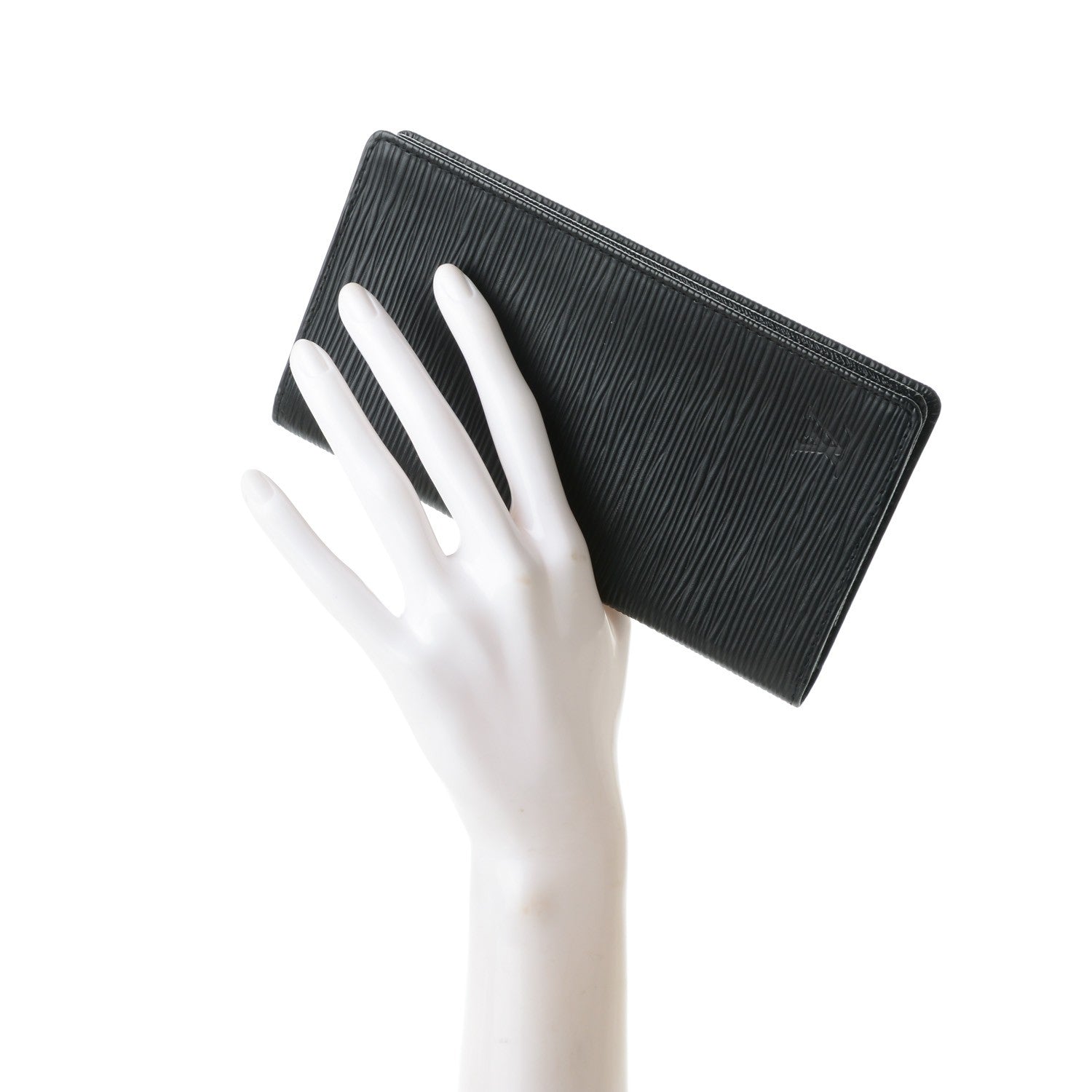 Louis Vuitton Epi Checkbook Organizer Wallet Black 2 of 7