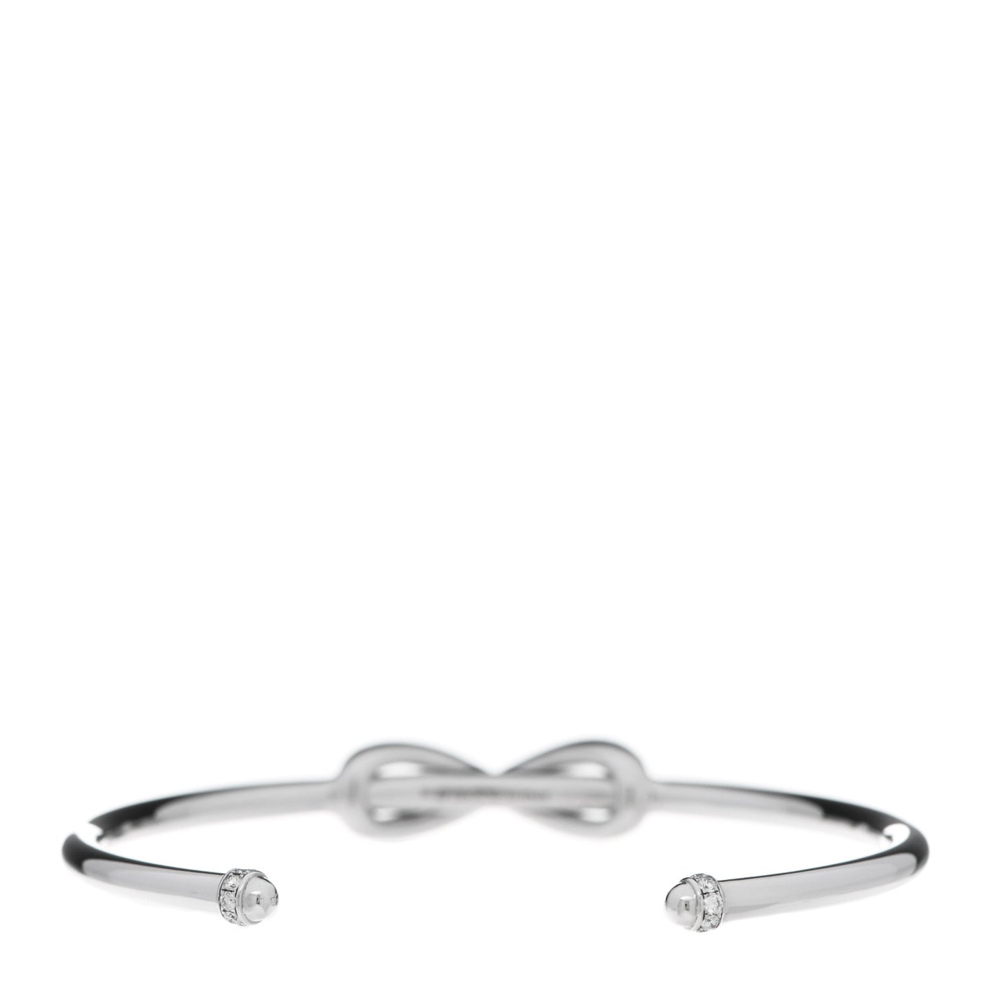 18K White Gold Diamond Infinity Cuff Bracelet