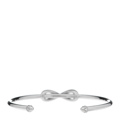 Tiffany 18K White Gold Diamond Infinity Cuff Bracelet 3 of 5