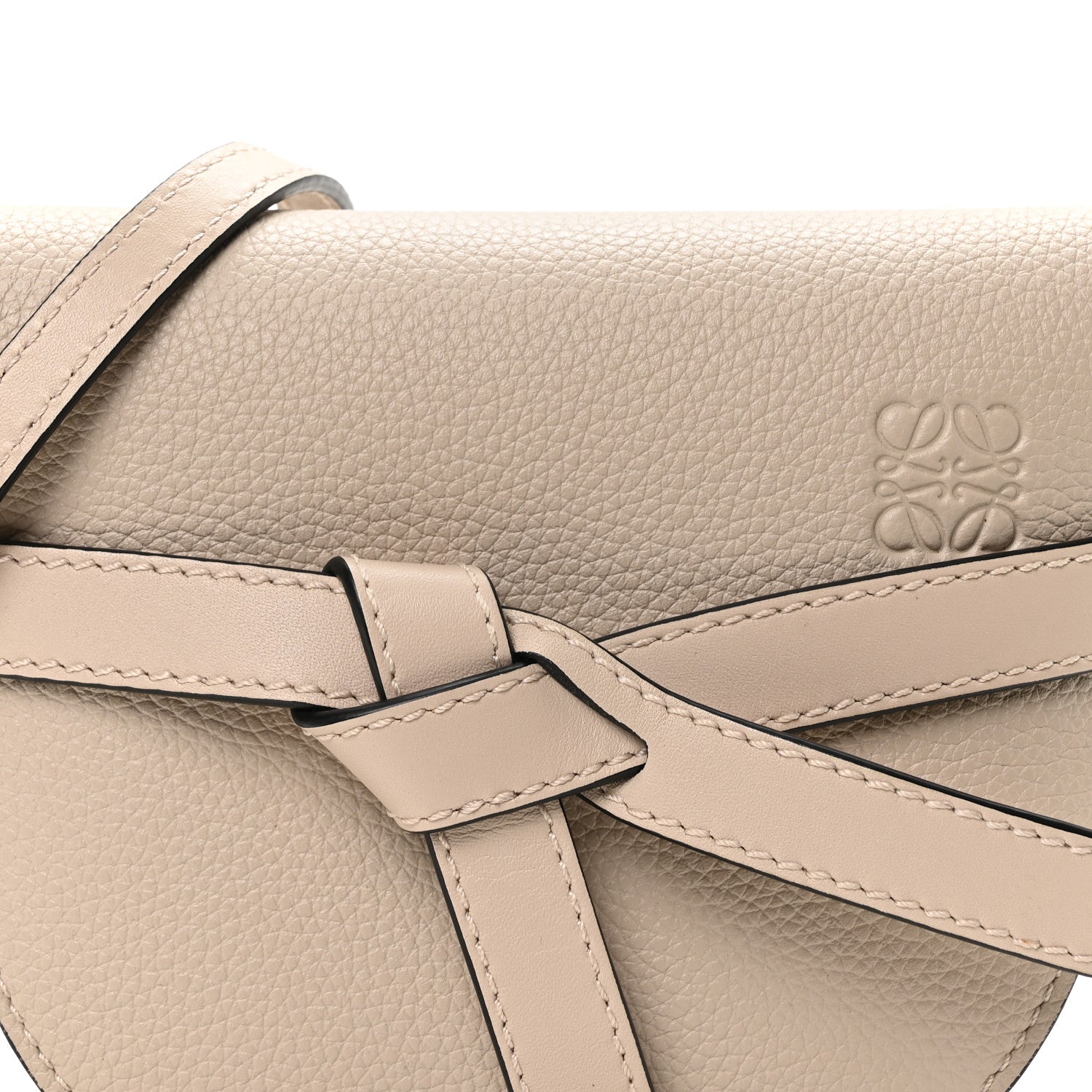 Loewe Grained Calfskin Mini Gate Crossbody Bag Light Oat 7 of 10