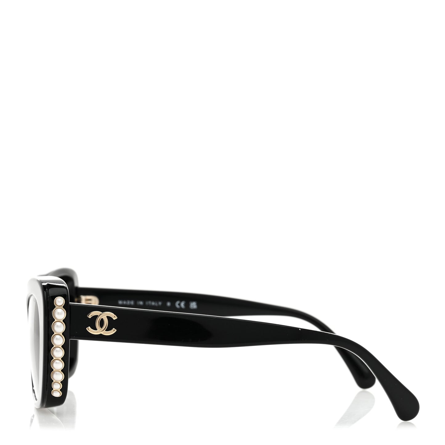Acetate Pearl Cat Eye CC Sunglasses 5481-H-A Black