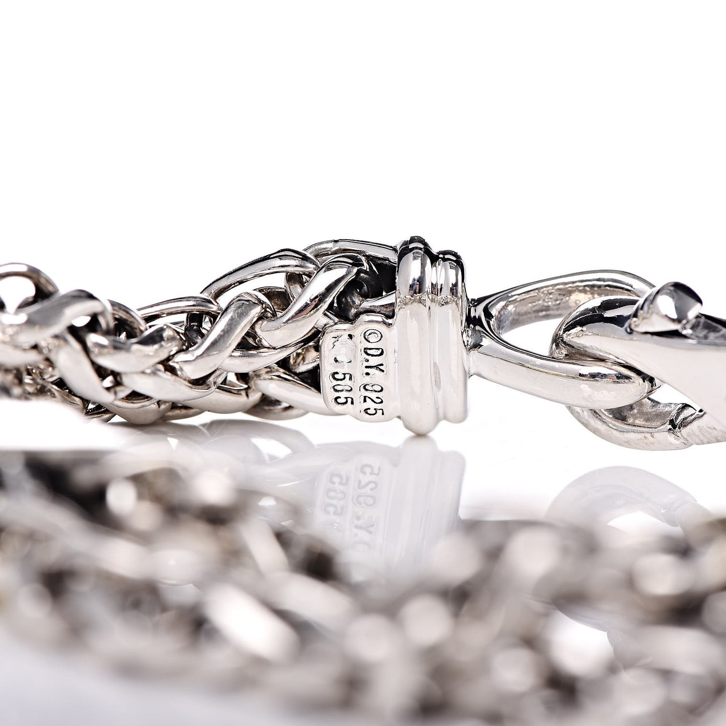 Sterling Silver 14K Yellow Gold Double Wheat Chain Bracelet