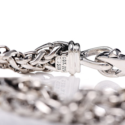 David Yurman Sterling Silver 14K Yellow Gold Double Wheat Chain Bracelet 4 of 5
